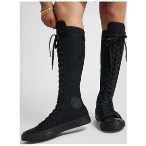 Converse All Star Knee High XX HI Triple Black Shoes